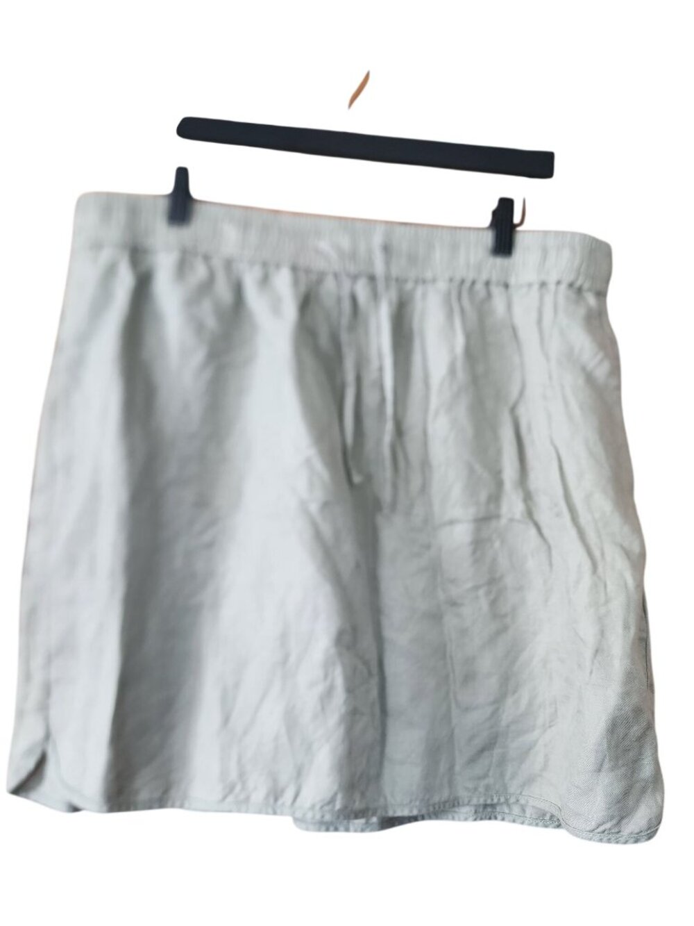 Madewell Curved Hem Linen-Blend Mini Skirt Womens Size XL